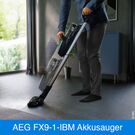 Schwerpunkt des AEG FX9-1-IBM Akkusaugers variabel verstellbar.