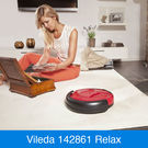 Der Vileda 142861 Relax fährt auch über niedrige Teppichkanten