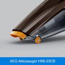 Der AEG Akkusauger HX6-23CB hat einen Staubbehälter mit 500 ml Fassungsvermögen