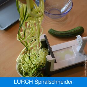 Extra-Lange Zucchini-Spaghetti sind für den Lurch Spiralschneider kein Problem