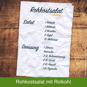 Rohkostsalat-Rezept mit Rotkohl