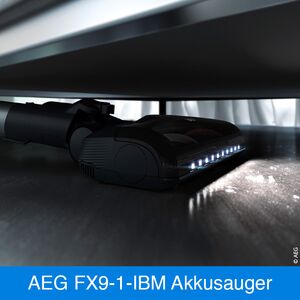 AEG FX9-1-IBM mit elektrischer Bodendüse mit LED-Beleuchtung.