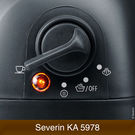 Severin KA 5978 Espressoautomat mit Drehregler.
