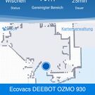 Im Wischmodus des OZMO 930 kann festlegen mit wieviel Wasser gewischt werden soll und wo.