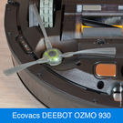 Die Seitenbürsten des Ozmo 930 sind farblich markiert und leicht auszutauschen.