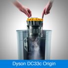 Der Staubbehälter des Dyson DC33c Origin läßt sich schnell und einfach entleeren