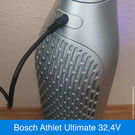 Der Bosch Athlet Ultimate Akku-Ladebuchse und Filterluftauslass.